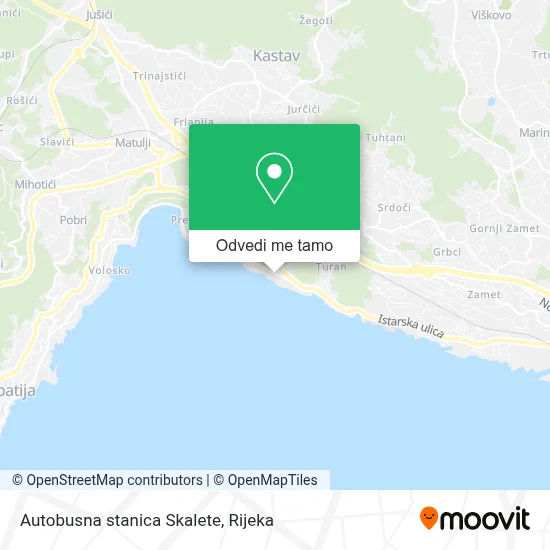 Karta Autobusna stanica Skalete