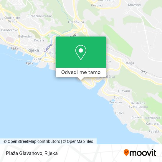 Karta Plaža Glavanovo