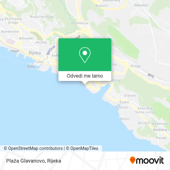 Karta Plaža Glavanovo