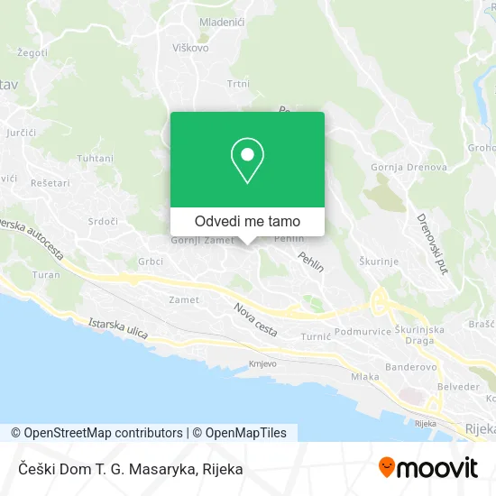 Karta Češki Dom T. G. Masaryka