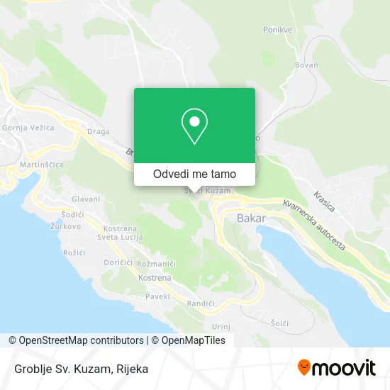 Karta Groblje Sv. Kuzam