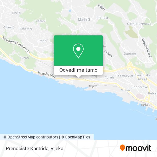 Karta Prenoćište Kantrida