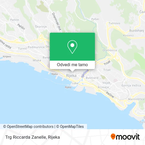 Karta Trg Riccarda Zanelle