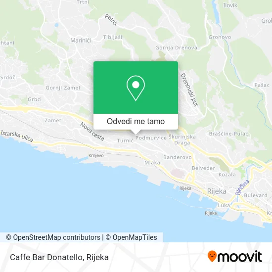 Karta Caffe Bar Donatello