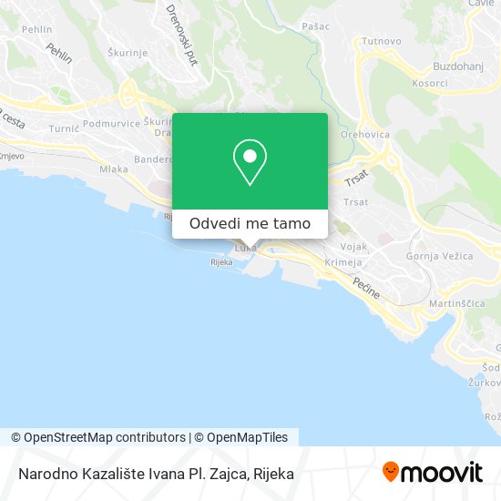 Karta Narodno Kazalište Ivana Pl. Zajca