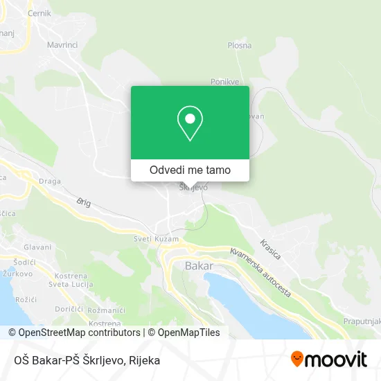 Karta OŠ Bakar-PŠ Škrljevo