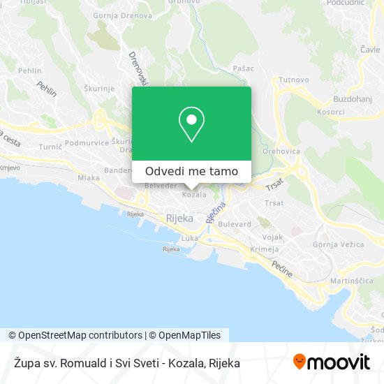 Karta Župa sv. Romuald i Svi Sveti - Kozala