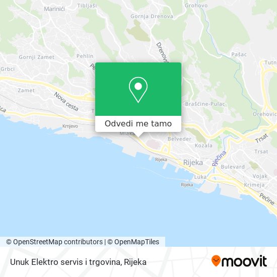 Karta Unuk Elektro servis i trgovina