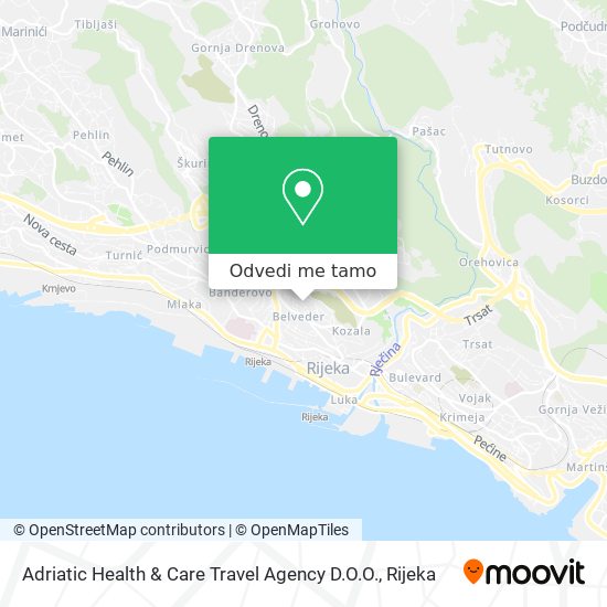 Karta Adriatic Health & Care Travel Agency D.O.O.