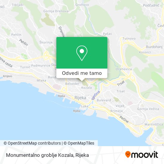 Karta Monumentalno groblje Kozala