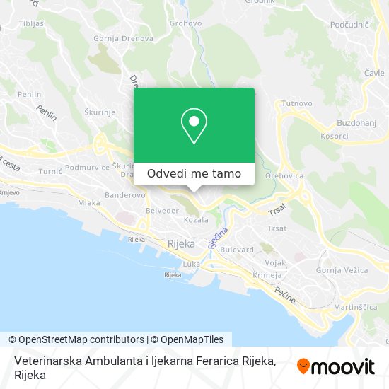 Karta Veterinarska Ambulanta i ljekarna Ferarica Rijeka