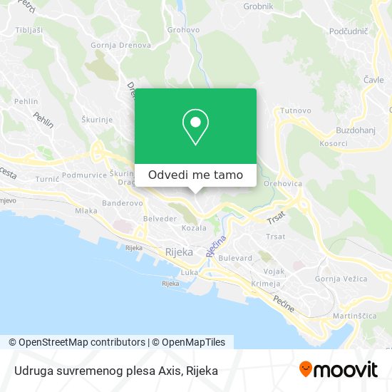 Karta Udruga suvremenog plesa Axis