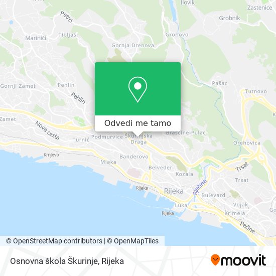 Karta Osnovna škola Škurinje