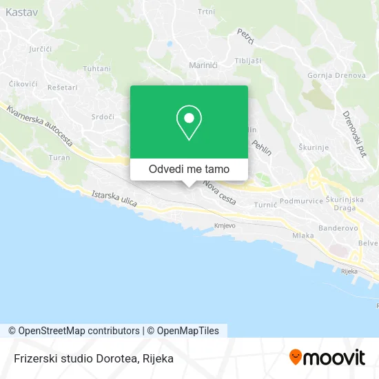 Karta Frizerski studio Dorotea