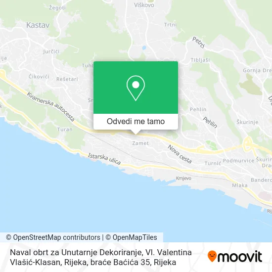 Karta Naval obrt za Unutarnje Dekoriranje, Vl. Valentina Vlašić-Klasan, Rijeka, braće Baćića 35