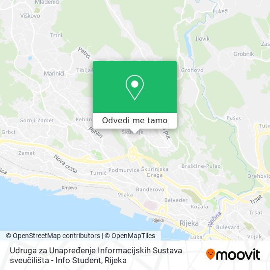 Karta Udruga za Unapređenje Informacijskih Sustava sveučilišta - Info Student