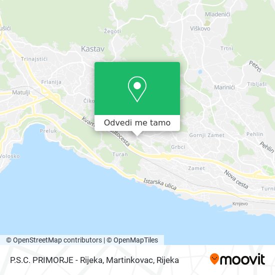 Karta P.S.C. PRIMORJE - Rijeka, Martinkovac