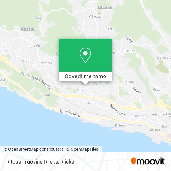 Karta Ritosa Trgovine-Rijeka