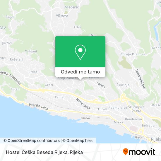 Karta Hostel Češka Beseda Rijeka
