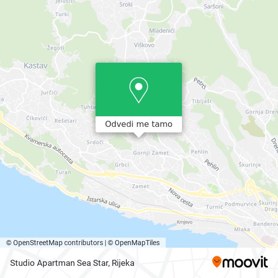 Karta Studio Apartman Sea Star