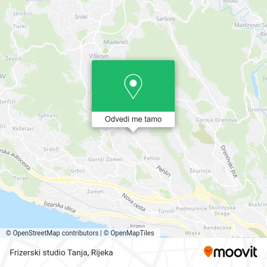 Karta Frizerski studio Tanja