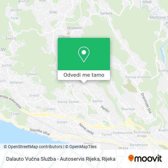 Karta Dalauto Vučna Služba - Autoservis Rijeka