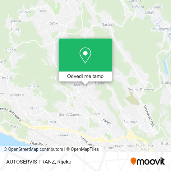 Karta AUTOSERVIS FRANZ