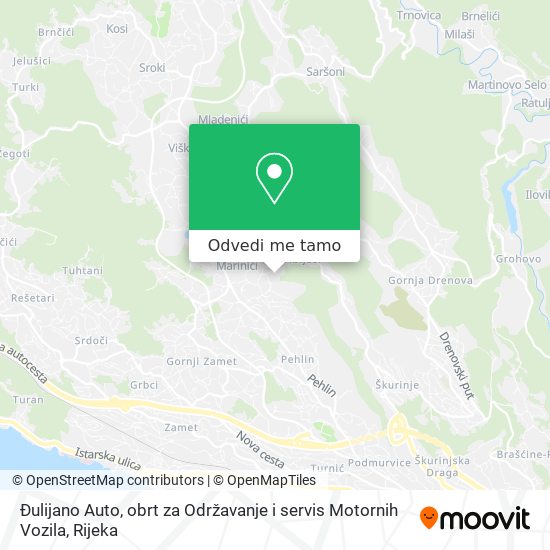 Karta Đulijano Auto, obrt za Održavanje i servis Motornih Vozila