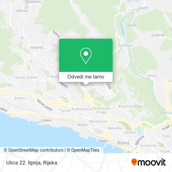 Karta Ulica 22. lipnja