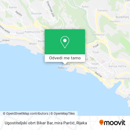 Karta Ugostiteljski obrt Biker Bar, mira Parčić