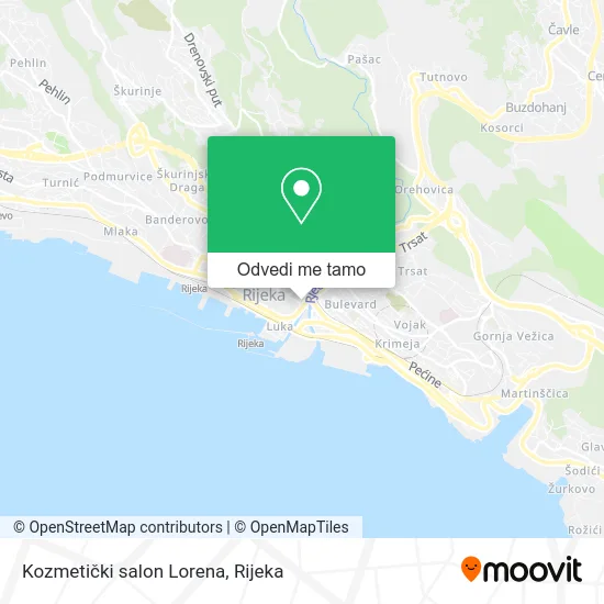 Karta Kozmetički salon Lorena