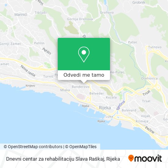 Karta Dnevni centar za rehabilitaciju Slava Raškaj