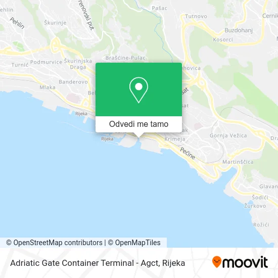 Karta Adriatic Gate Container Terminal - Agct