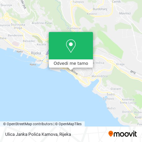 Karta Ulica Janka Polića Kamova