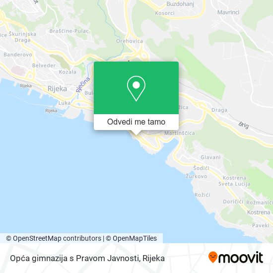 Karta Opća gimnazija s Pravom Javnosti