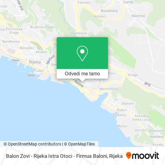 Karta Balon Zovi - Rijeka Istra Otoci - Firmus Baloni