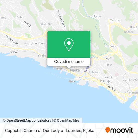 Karta Capuchin Church of Our Lady of Lourdes