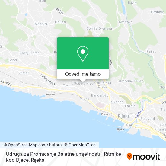 Karta Udruga za Promicanje Baletne umjetnosti i Ritmike kod Djece