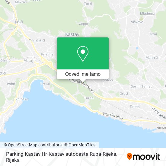 Karta Parking Kastav Hr-Kastav autocesta Rupa-Rijeka