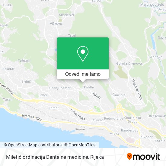 Karta Miletić ordinacija Dentalne medicine