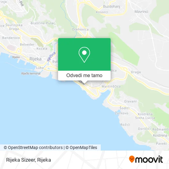 Karta Rijeka Sizeer