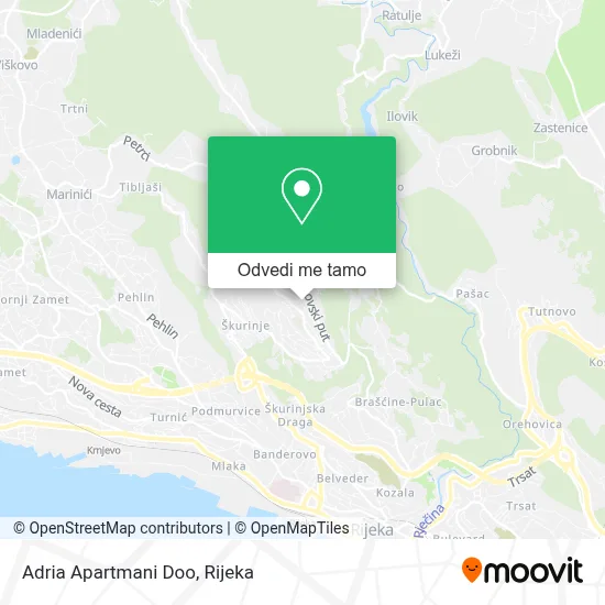 Karta Adria Apartmani Doo