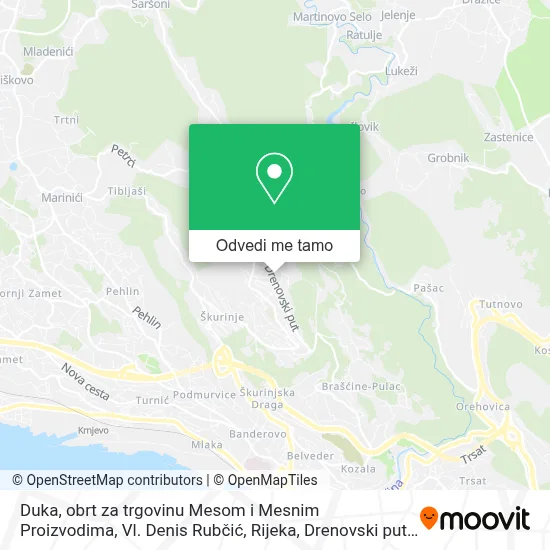 Karta Duka, obrt za trgovinu Mesom i Mesnim Proizvodima, Vl. Denis Rubčić, Rijeka, Drenovski put 114