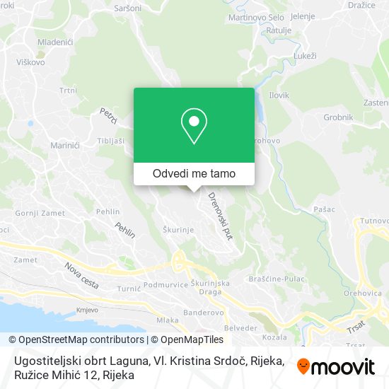 Karta Ugostiteljski obrt Laguna, Vl. Kristina Srdoč, Rijeka, Ružice Mihić 12