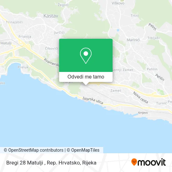 Karta Bregi 28 Matulji , Rep. Hrvatsko