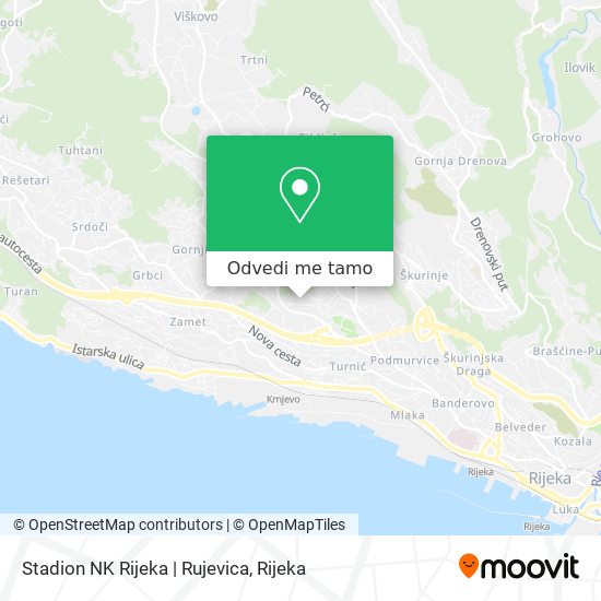 Karta Stadion NK Rijeka | Rujevica