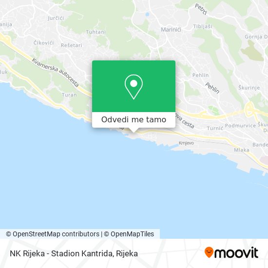Karta NK Rijeka - Stadion Kantrida