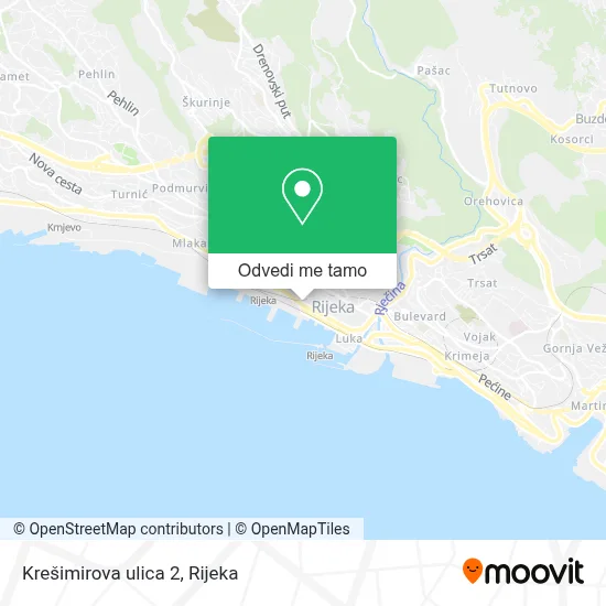 Karta Krešimirova ulica 2
