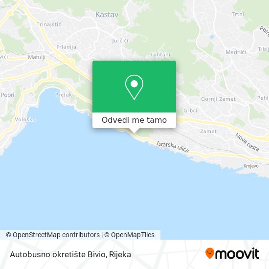 Karta Autobusno okretište Bivio