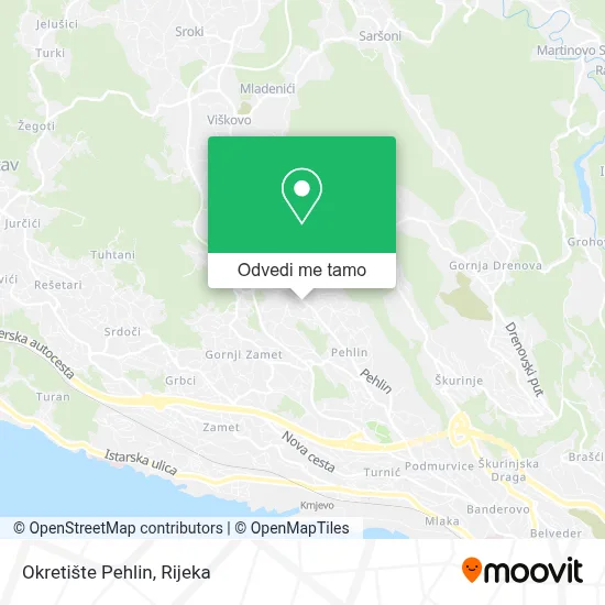 Karta Okretište Pehlin